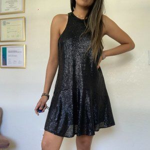 EUC Free People Sequin Black Dress